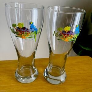 JIMMY BUFFETT MARGARITAVILLE ORLANDO PILSNER GLASSES SET OF 2
